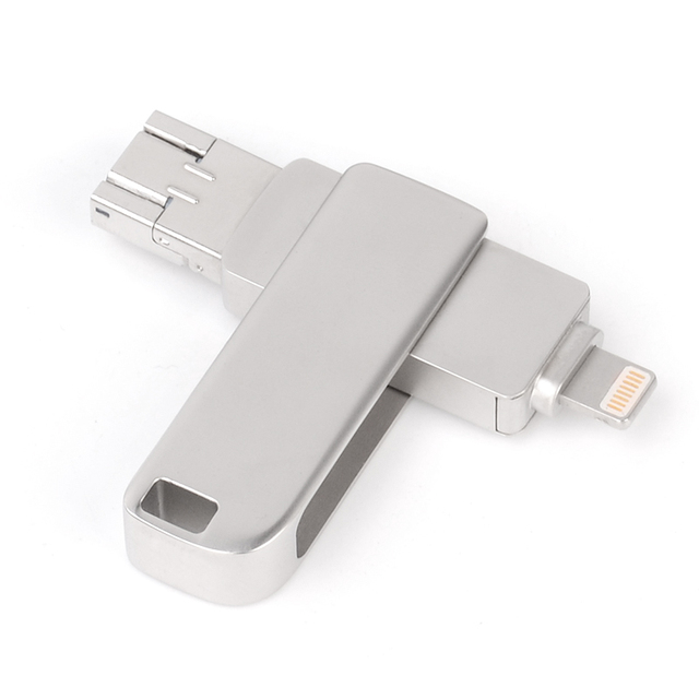 3 in 1 OTG Metal Swivel Usb Flash Drive 32gb 8gb 16gb for Type C Mobile Phone OTG Pendrive 64gb 128gb