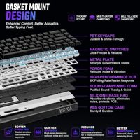 Clavier de jeu magnétique OEM ODM WIN68 HE à effet Hall, déclenchement rapide, taux de polling 8000Hz, DKS, SOCD, actionneur réglable 001mm
