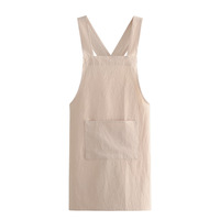 Tablier de cuisine respirant en tissu froissé de coton de style japonais avec logo personnalisé uniformes de bar de restaurant uniformes de bar de restaurant