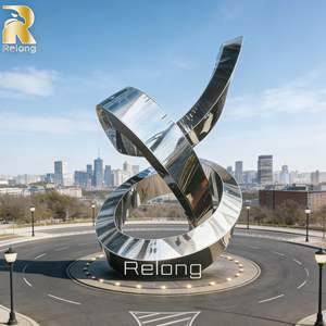 Scultura Astratta in Acciaio Inossidabile di Alta Qualità RELONG per Paesaggi Urbani e Rotonde, Arte Metallica per Esterni - Product Image 6