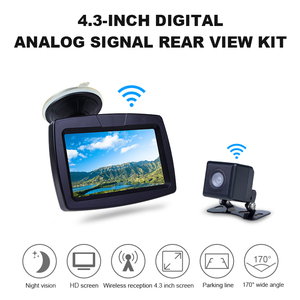 ชุดกล้องมองหลังรถยนต์แบบไร้สาย4.3นิ้ว,ระบบกล้องถอยหลังจอดรถมองเห็นตอนกลางคืนสำหรับรถยนต์รถกระบะรถตู้Suv - Product Image 6