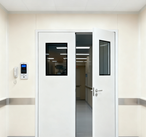 <span class=keywords><strong>Puerta</strong></span> Cortafuego de Acero Galvanizado de Doble Hoja <span class=keywords><strong>Blanca</strong></span> Ecológica OEM con Certificación UL CE - Product Image 2