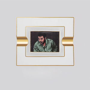 Posacenere per sigari in ceramica OEM Che Guevara Design Pop <span class=keywords><strong>Art</strong></span> Bordo oro Doppio supporto Vassoio di lusso - Product Image 5
