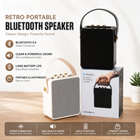 Enceinte sans fil rétro M9 Vintage 20W, basses puissantes, son stéréo HiFi, subwoofer, poignée en cuir, boutons analogiques, 20h d'autonomie, enceinte d'extérieur
