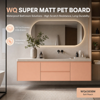 Panneau MDF stratifié en mélamine PET de couleur noyer/grise, panneau décoratif en fibre de bois de couleur intense pour meubles modernes