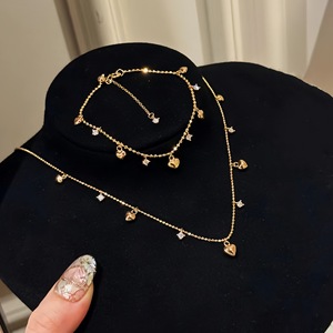 Dynamic Satin Double-Layered Bow Necklace for Women Versatile S925 Pure Silver High-End Design with <b>Crystal</b> Light Neckpiece - Product Image 1