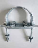 Pince de fixation pour poteau de distribution d'énergie électrique, en acier au carbone électrogalvanisé renforcé, taille personnalisée disponible