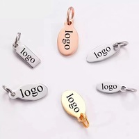 Pendentifs de bijoux fantaisie, breloques multiples, breloques gravées avec logo, accessoires de pendentifs vierges, breloques en acier inoxydable