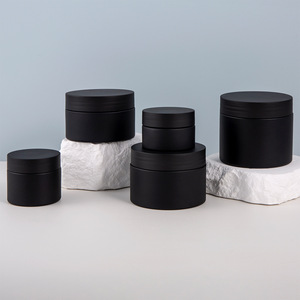Wholesale Matte Black Color Plastic Jars <b>Lip</b> <b>Scrub</b> Container With Black Lid - Product Image 6