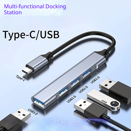Multiport USB C Hub 3.0 4 Ports High Speed 5Gbps Data Transfer Adapter Type-C Dock for MacBook Pro Surface Laptop OTG Support