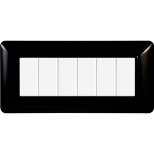 Enchufe de pared de plástico Gloca, 6 tomas, negro, juego de 2, uso residencial - Product Image 4