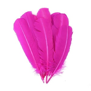 <span class=keywords><strong>Plume</strong></span> de dinde <span class=keywords><strong>rose</strong></span> vif pour artisanat bricolage coiffure chapeau cheveux Costume Cosplay accessoire carnaval fête mariage maison Floral déco - Product Image 3