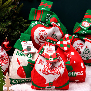 Sac cadeau de Noël 2024 <span class=keywords><strong>Pomme</strong></span> et bonbons pour enfants - Matériel tricoté Boîte d'emballage de fruits Ping an - Product Image 4