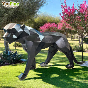 Nuove Statue di Animali in Acciaio Inossidabile, Decorazione per la Casa, Scultura di <span class=keywords><strong>Pantera</strong></span> <span class=keywords><strong>Nera</strong></span> in Vendita - Product Image 1