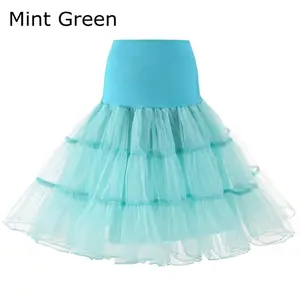 Kurze Lolita Cosplay Petticoats Weiß Organza Krinoline Braut Unterrock Frauen Halloween Petticoat Rockabilly Tutu Röcke