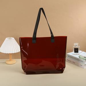 Bolsa de Compras de PVC Transparente Personalizada con Logotipo a Color, de Alta Calidad, para Viajes, para Mujer, Plegable, Tamaño Mediano, Regalo Promocional - Product Image 4