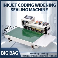 Machine de scellage jet d'encre électrique de bureau pour sacs en plastique et papier imprimé de 40 cm de large, pour emballage de café, aliments, snacks, thé - Vente en gros usine