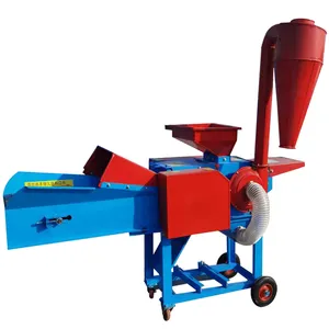 chopping alfalfa feed processing machine animal chaff cutter silage harvest chopper grass hay cutter and silk kneading machine