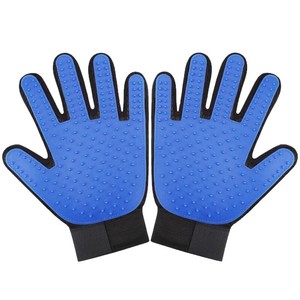 Gant de toilettage pour animaux Romance, bleu, à cinq doigts, pour l'élimination des poils lâches chez les chats et les chiens, outil de nettoyage - Product Image 2