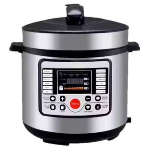 หม้อหุงข้าวไฟฟ้าสเตนเลสสตีล 6 ลิตรอเนกประสงค์ ใช้งานง่ายเพียงปุ่มเดียว สำหรับใช้ในบ้าน พร้อมตัวตั้งเวลา และหม้อในเคลือบสารกันติด - Product Image 1