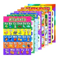 Affiches d'entraînement cognitif pour enfants, tableaux numériques ABC, affiches murales laminées durables pour garderie et crèche
