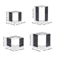 Cube et carré en cristal gravés au laser, durables et personnalisés, pour l'artisanat et la présentation de bijoux