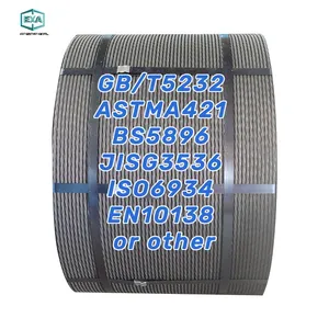 7-Wire PC Strand 15.24mm Construction Drawn Wire ASTM A416 Cold Heading Steel Special Use For Concrete