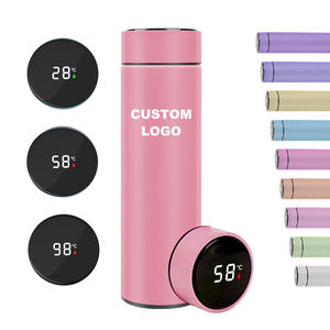 Bouteille d'eau intelligente en acier inoxydable de 500 ml avec affichage numérique de la température, cadeau promotionnel personnalisé avec logo - Product Image 2