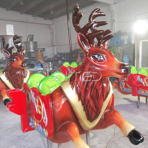 Juego mecánico avion atracciones de Navidad fabricante fibra vidrio Reno y trineo atracciones autocontrol de Navidad en venta - Product Image 5