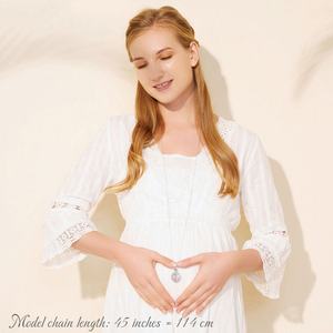 Collar Isunni de Plata de Ley con Colgante de Flor y Bola de Armonía, para Mujer/Unisex, Ideal para Aniversario - Product Image 3