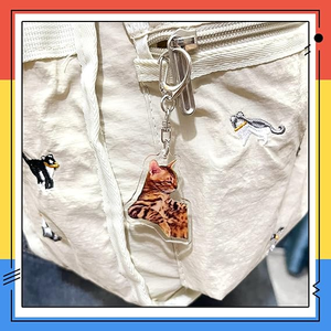 Llavero Acrílico Personalizado con Diseño de Gato de Anime, Encantador, Impermeable, Ligero, Divertido y Decorativo para Llaves de Coche - Product Image 6