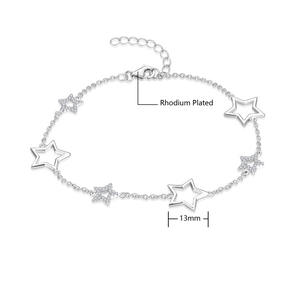 Bracelet <span class=keywords><strong>Xlove</strong></span> tendance réglable avec de nombreux motifs étoiles creux en argent 925, accessoires pour hommes, luxe - Product Image 6