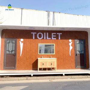 Portable luxe <span class=keywords><strong>toilettes</strong></span> remorque Mobile automatique autonettoyant toilette publique pour parc Camping en plein air salle de bain douche - Product Image 2