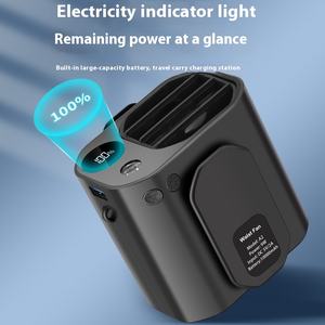 Ventilateur rechargeable multifonctionnel à main Ventilateur de cou à longue portée Ventilateur de taille suspendu portable pour le camping en plein air - Product Image 5