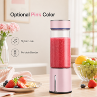 Mixeur portable multifonctionnel 450 ml rechargeable par USB, avec tasse en verre et mini-presse-agrumes en acier inoxydable, idéal pour la cuisine et la maison – Vente directe usine