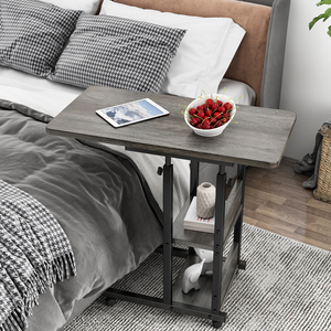 <span class=keywords><strong>Tavolo</strong></span> portatile con sollevamento superiore a 2 livelli con ripiano portaoggetti regolabile in altezza C <span class=keywords><strong>tavolo</strong></span> con <span class=keywords><strong>Design</strong></span> <span class=keywords><strong>salvaspazio</strong></span> - Product Image 4