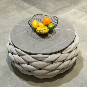 طقم حديقة حديث لفناء الفيلا، إطار معدني من الألومنيوم، وسادة قماش مقاومة للماء، أثاث خارجي، أطقم حديقة بحبال - Product Image 6