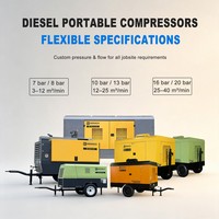 Compresseur d'air diesel DEEMACH 17 bar 15m³/min 18m³/min avec moteur Cummins, compresseur d'air à vis portable pour l'exploitation minière et le forage