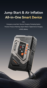 Démarreur de voiture portable 12V en métal, compresseur d'air, booster de batterie, gonfleur de <span class=keywords><strong>pneus</strong></span>, pompe à air tout-en-un, batterie externe - Product Image 6