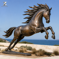 Sculpture de cheval en bronze, artisanat métallique, moulage à la cire perdue, statue animale personnalisée pour la décoration d'une villa de luxe, d'un jardin ou d'une entrée d'hôtel
