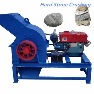 Klein Formaat Steengrond Hamer Crusher Hamermolen Crusher Machine Voor Goudwinning Mobiele Steenbreker Met Dieselmotor 8pk