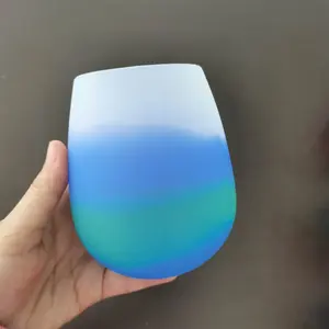 Bicchieri da vino in Silicone infrangibile da 12 once bicchieri da vino senza stelo bicchieri riutilizzabili per feste, campeggio, spiaggia e barche