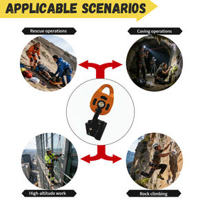 Dispositivo Anticaduta per Arrampicata su Roccia, Certificato CE, per Trasporti Pesanti e Soccorso in Altezza - Product Image 2