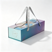 Boîte cadeau rigide longue personnalisée avec fermeture magnétique, en carton rigide, impression dégradée pour ensemble d'instruments de musique, emballage de produits de vente au détail