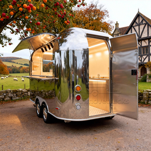 Food Truck rétro de haute qualité pour hot-dogs, hamburgers, kebabs, poulet frit, nourriture <span class=keywords><strong>maison</strong></span>, à vendre - Product Image 1