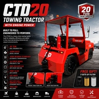 Tracteur de remorquage 20T CTD20 : Diesel ISU ZU, transmission automatique Okamura, 4x2, pneus pneumatiques, rouge.