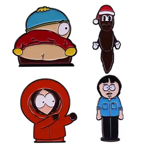 Pin de solapa de la serie South Park de Anime, broche de dibujos animados de Metal, mochila, sombrero, bolso, Collar, insignias de solapa, regalo de joyería