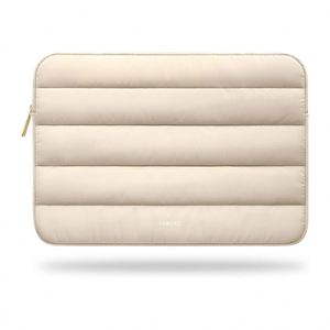 Housse d'ordinateur portable en nylon moelleux, style airbag, avec fermeture éclair, pour ordinateurs portables Mackbook, avec doublure en polaire - Product Image 1