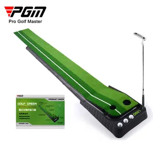 PGM TL004แผ่นวางกอล์ฟแบบกำหนดเอง,แผ่นกอล์ฟแบบพกพาสำหรับฝึกพัตต์กอล์ฟในร่มสีเขียว