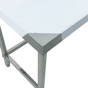 Banco de trabajo resistente para preparación de alimentos de cocina de acero inoxidable de alta calidad con mesa de trabajo de una capa trasera contra salpicaduras - Product Image 4